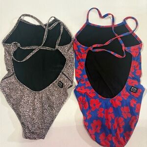 Leopard and Floral One-Piece Swimsuits
